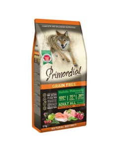 Primordial pinso All breed/gos - Pollastre i Salmó 2 kg